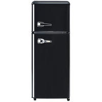 KÜHL-GEFRIER-KOMBINATION -Gefrier-Kombination Zweitürig 92 Liter Freistehend 41/105,5/45,5 cm - Schwarz, Metall (51.5/50.5/114.5cm) - Rolipo