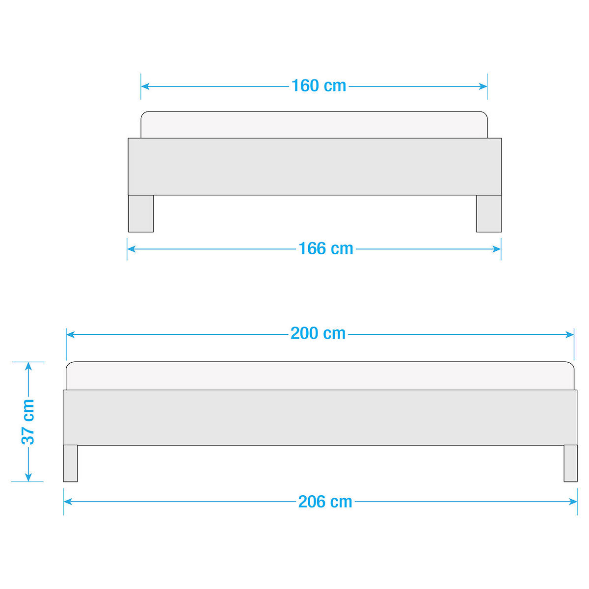 BETT - Massivholz - Eichefarben, Holz (160/200cm) - home24