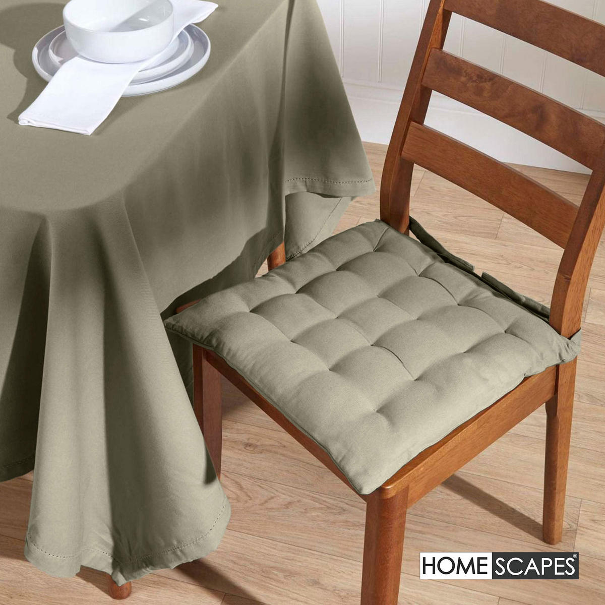 TISCHDECKE grau rund 178 cm, 100% Baumwolle - Grau, Textil (178/178cm) - Homescapes