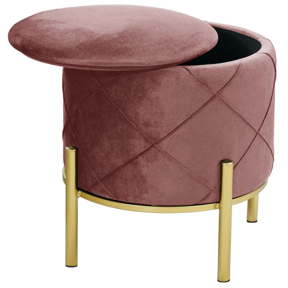 POLSTERHOCKER Rosa 37/40/37 - Rosa, Textil (37/40/37cm) - RAUMHIRSCH FURNITURE