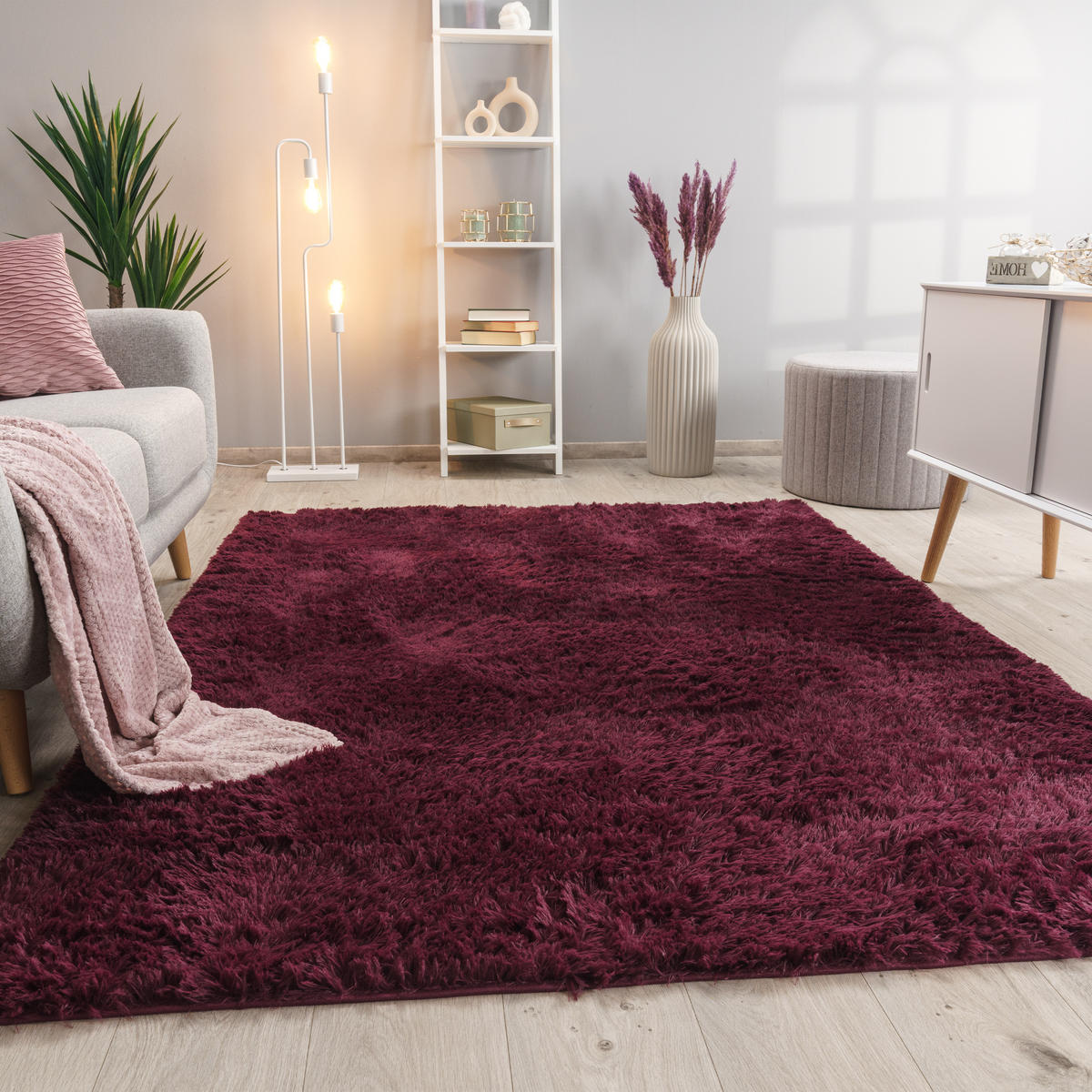 HOCHFLORTEPPICH 160/220 cm Silky 591 - Lila, Textil (160/220cm) - Paco Home