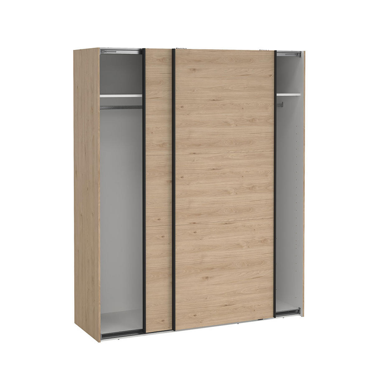 SCHIEBETÜRENSCHRANK, Como, Eiche, Holzwerkstoff, 179 x 67 x 221 cm - Eichefarben, Holzwerkstoff (179/221/67cm) - ebuy24