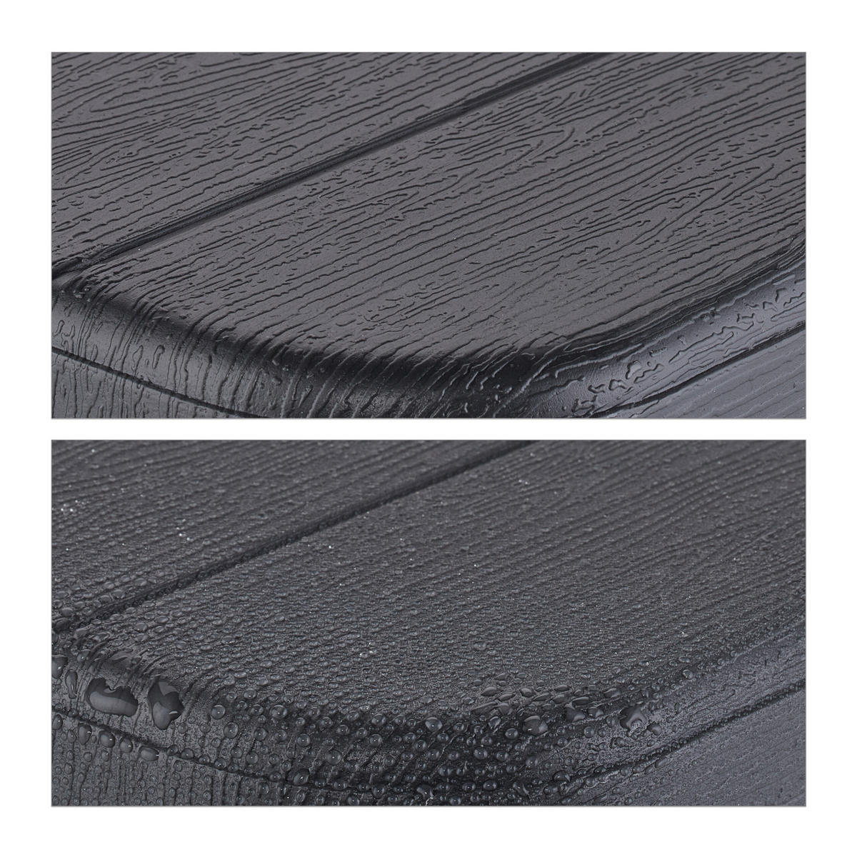 GARTENTISCH - Grau, Kunststoff/Metall (60/118/74cm) - Relaxdays