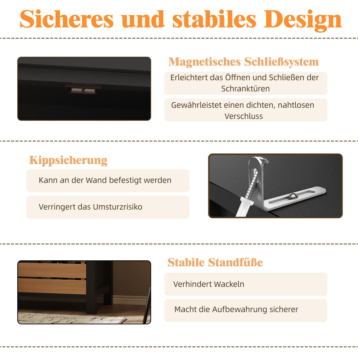 HIGHBOARD 80/40/140 cm aus MDF/Metall mit 5 Schubladen und Doppeltür Schwarz - Schwarz, Holzwerkstoff (80/140/40cm) - Modenvie