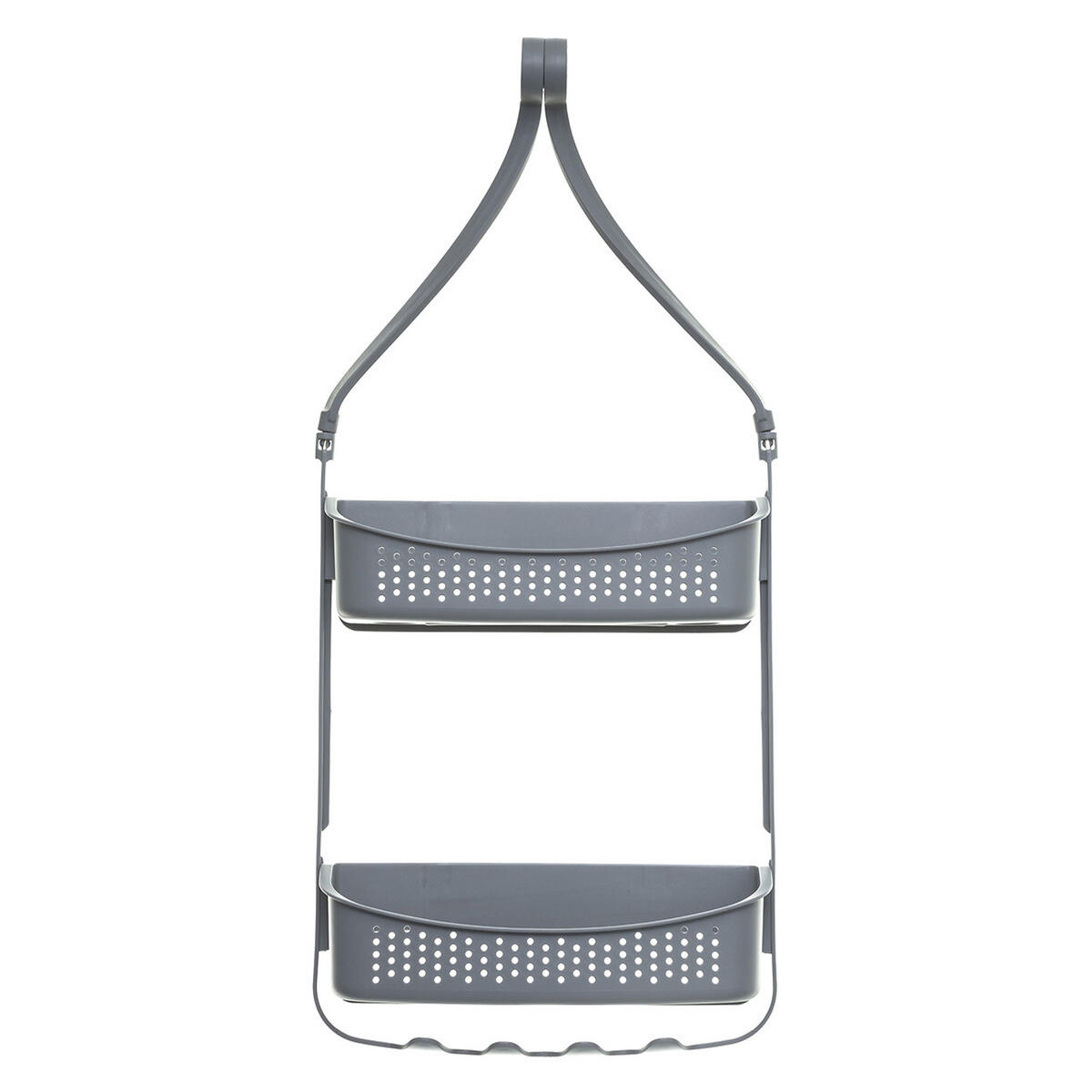 DUSCHREGAL mit 2 Ebenen, PP-Kunststoff, TPE, Grau - Grau, Kunststoff (10.5/69/31cm) - 5five Simply Smart