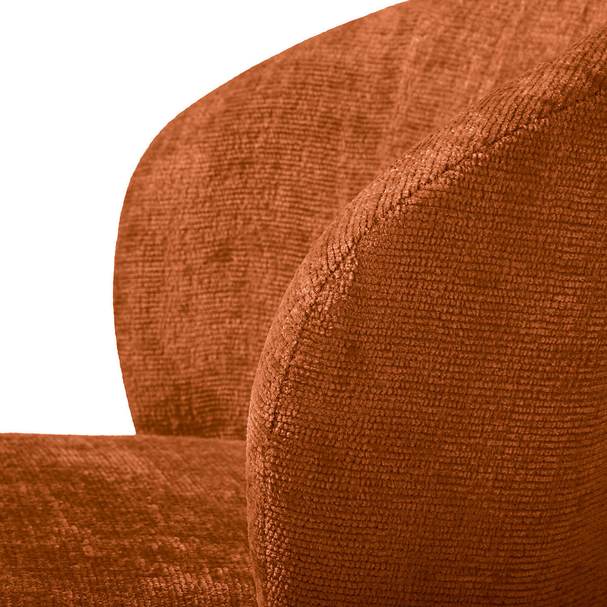 POLSTERSTUHL - 2er-Set - Chenille / Edelstahl - Terracotta, Textil/Metall (54/78/50cm) - home24