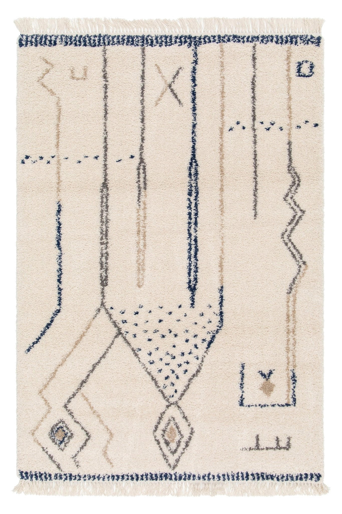 TEPPICH weich Ethno-Stil blau - Blau, Textil (160/230cm) - AFK Living