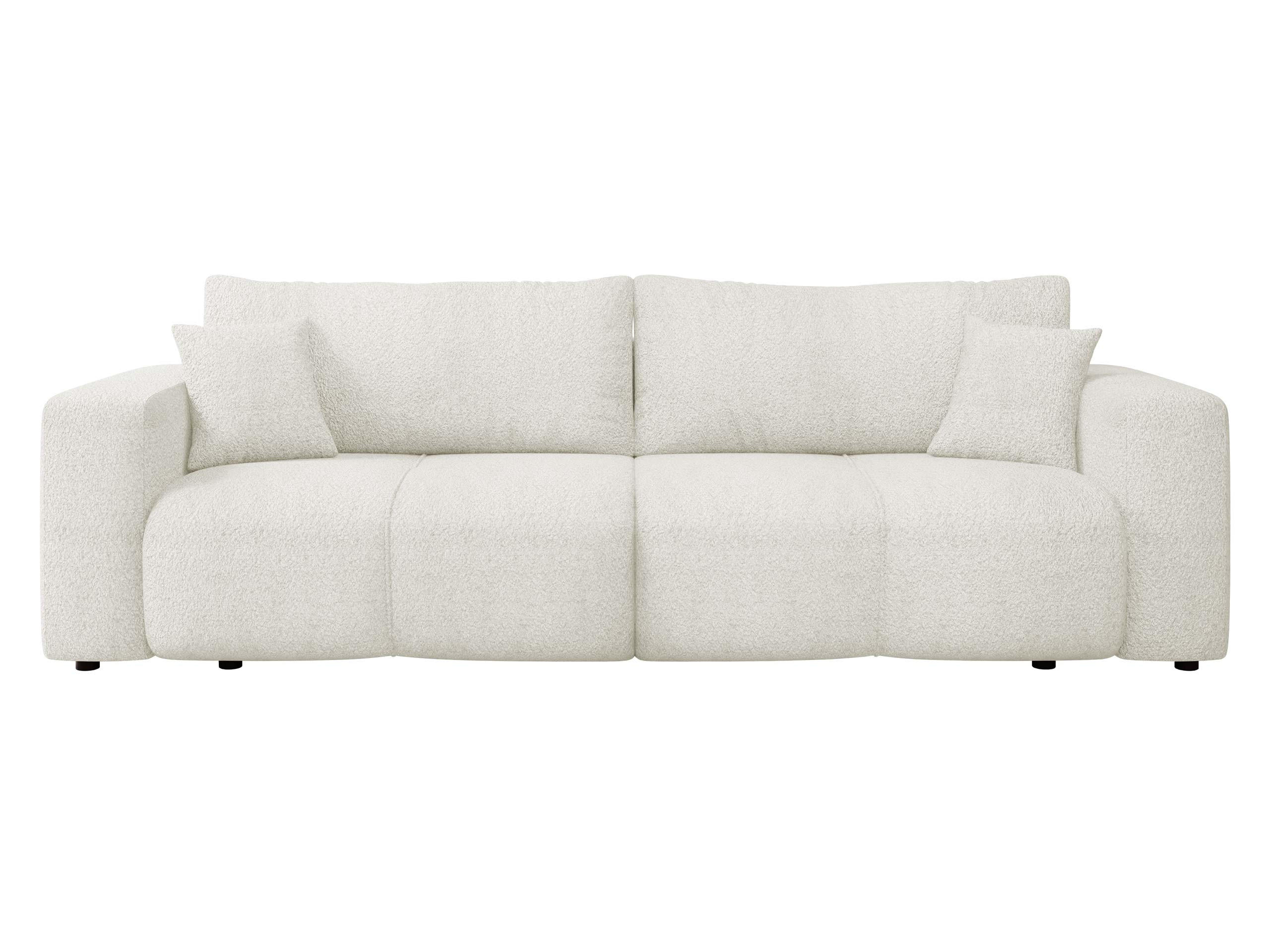 SCHLAFSOFA Furyn Boucle - Creme/Schwarz, Holzwerkstoff/Kunststoff (248/82/92cm) - MIRJAN24