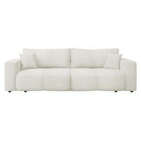 SCHLAFSOFA Furyn Boucle - Creme/Schwarz, Holzwerkstoff/Kunststoff (248/82/92cm) - MIRJAN24
