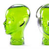 KOPFHÖRERSTÄNDER MICK Glas transparent grün - Grün, Glas (21/29/21cm) - DESIGN DELIGHTS