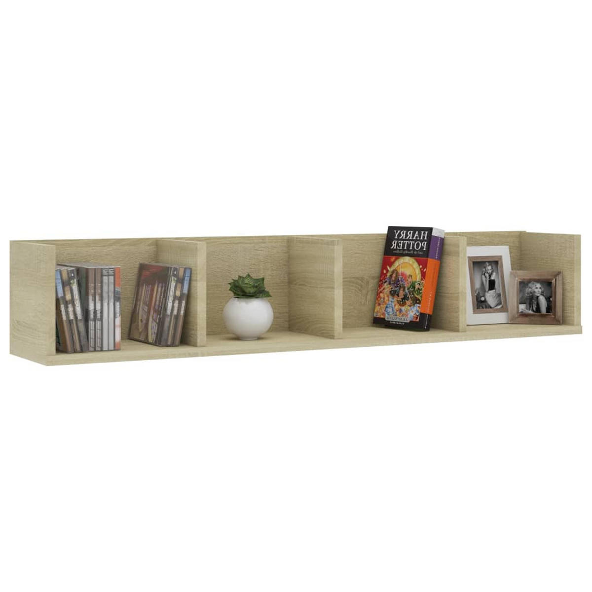 CD-WANDREGAL Sonoma-Eiche 100/18/18 Cm Holzwerkstoff - Beige, Holzwerkstoff (18/18/100cm) - vidaXL