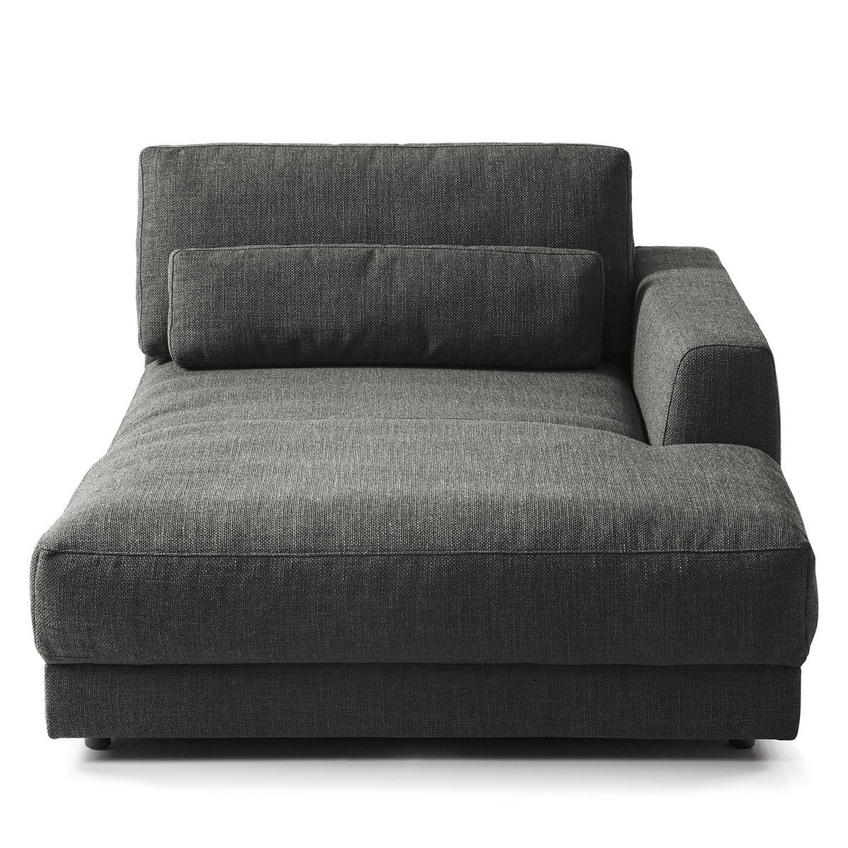 MODULLONGCHAIR - Grau, Textil (126/80/182cm) - home24