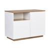 KÜCHENINSEL mit 2 Türen & 1 Ablagefach aus MDF - Holzfarben & Weiß - CORELINA - Naturfarben, Holz (120/90/60cm) - Vente-Unique