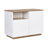 KÜCHENINSEL mit 2 Türen & 1 Ablagefach aus MDF - Holzfarben & Weiß - CORELINA - Naturfarben, Holz (120/90/60cm) - Vente-Unique