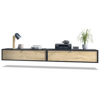 LOWBOARD Lana Fronten in Eiche Natur - Eichefarben, Holzwerkstoff (120/29/37cm) - Vladon