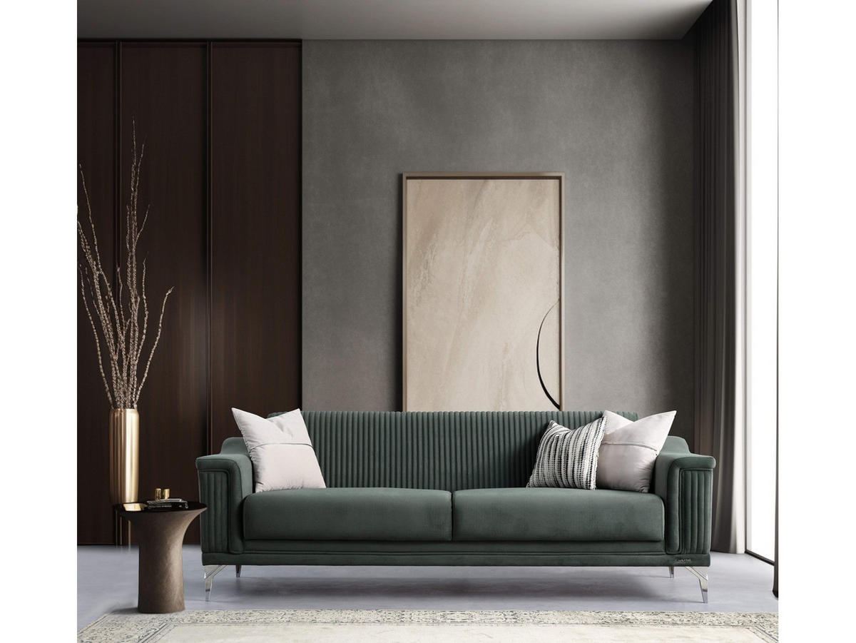 SOFA Versus 2-Sitzer Grün - Grün, Kunststoff/Textil (180/84/90cm)