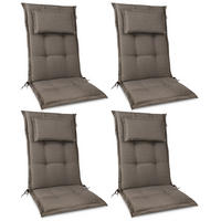 HOCHLEHNERAUFLAGE HighLux HL 120/52/7cm Taupe 4tlg - Taupe, Textil (50/7/120cm) - Beautissu 