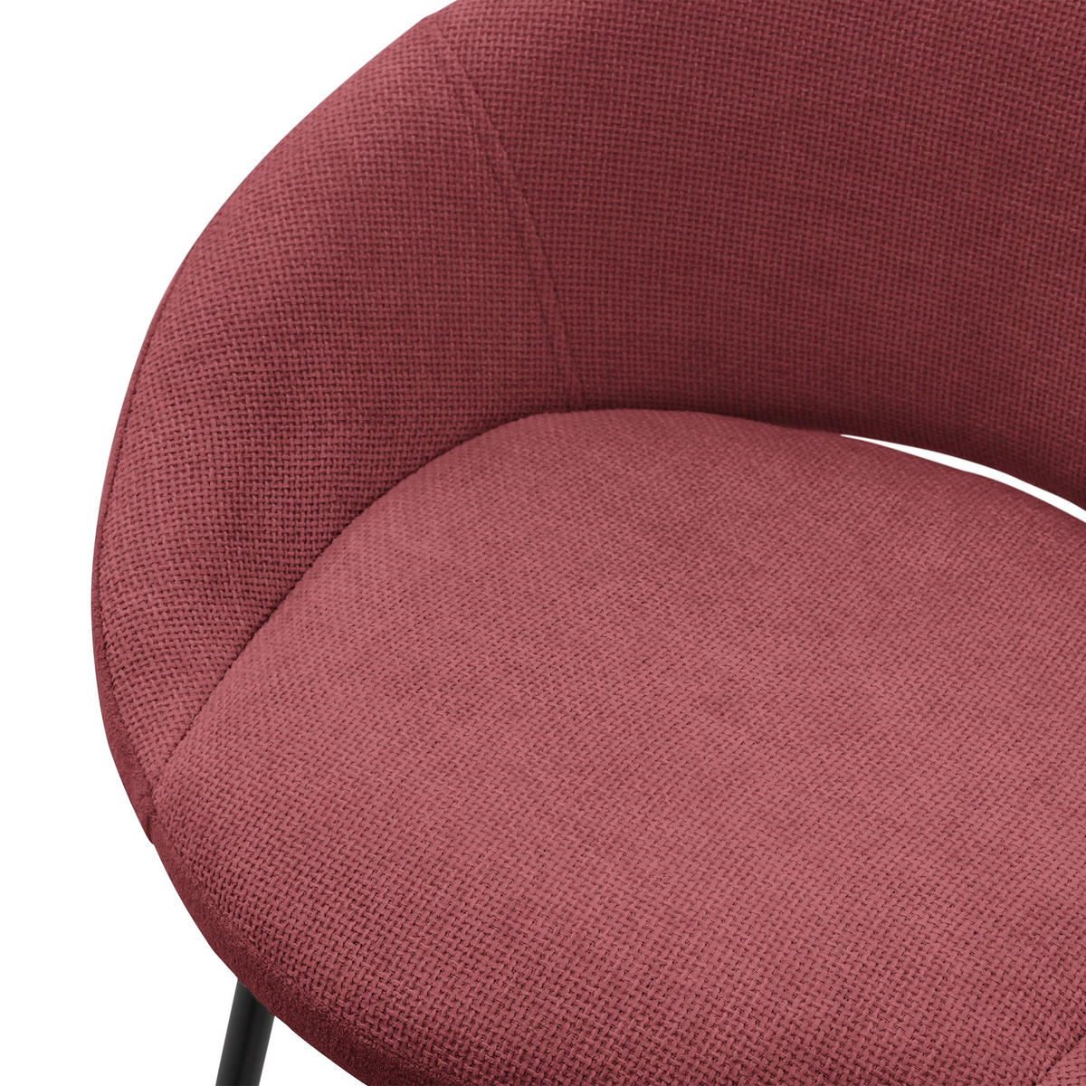 BARHOCKER 2er Set Rot mit Stoffbezug - Rot/Schwarz, Metall (56/94/50cm) - ML-DESIGN