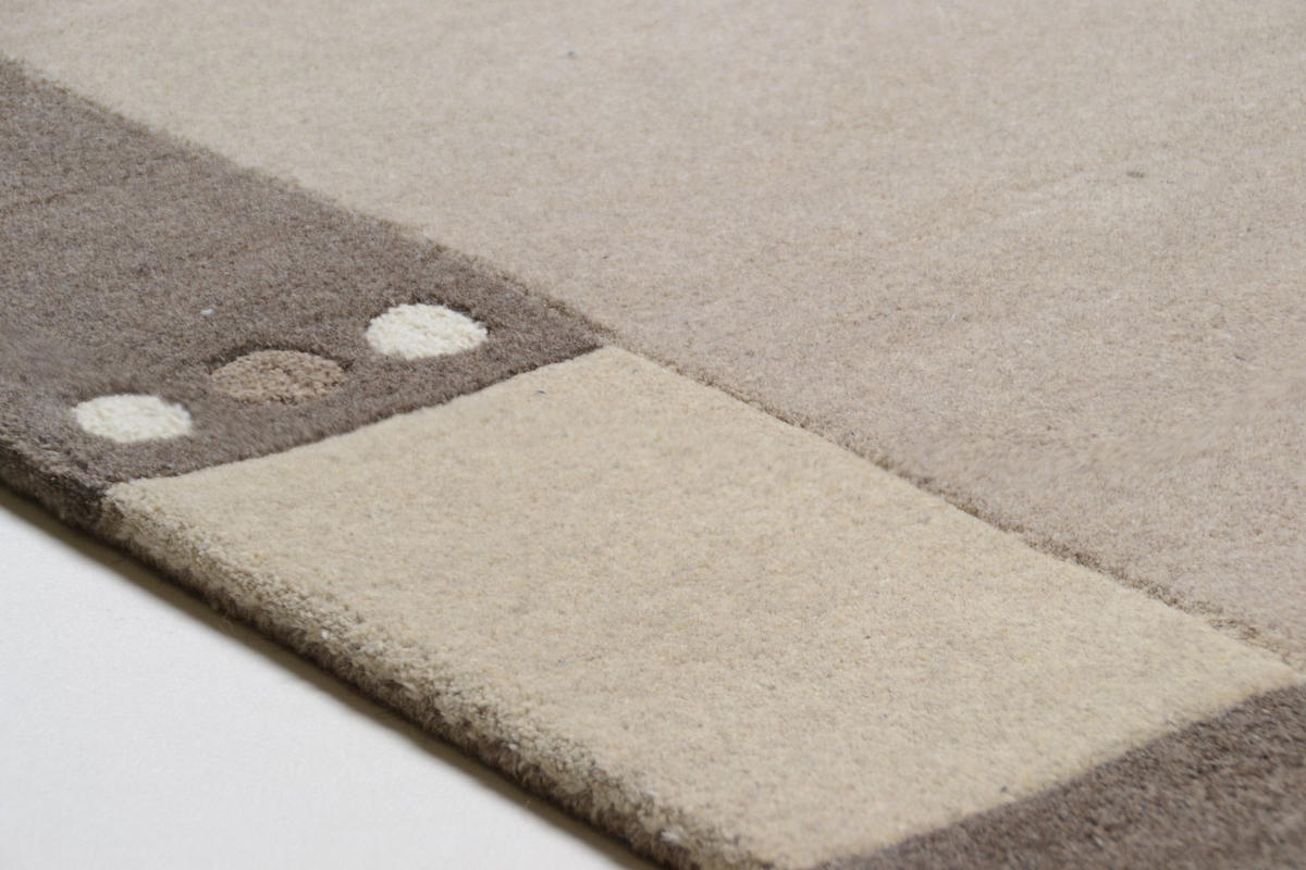 TUFTTEPPICH Napura 90x160 cm - Beige, Textil (90/160cm) - THEKO