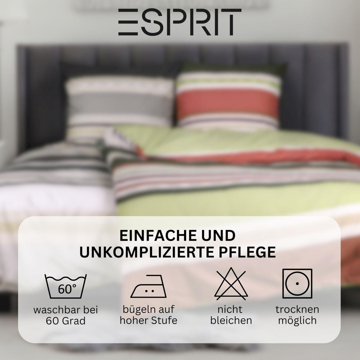 RENFORCÉ BETTWÄSCHE SALMLO - Anthrazit, Textil (140/200cm) - Esprit