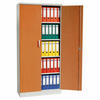 AKTENSCHRANK Beetle 4 Fachböden 195x92x42 cm Weiß & Erle - Erlefarben, Metall (92/195/42cm)