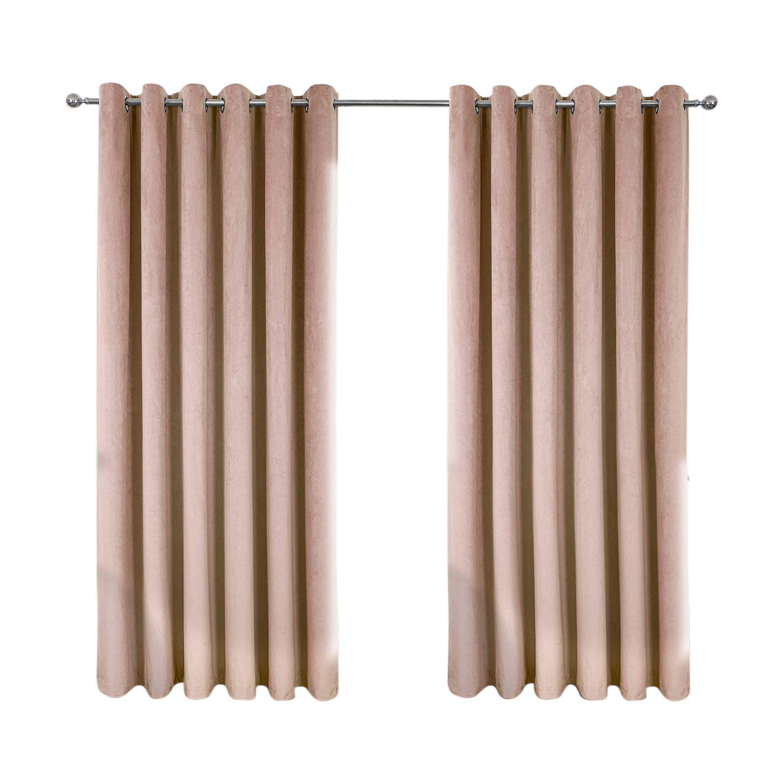 VERDUNKELUNGSVORHÄNGE Samt mit Thermo-Funktion, 167/182 cm - Rosa, Textil (167/182cm) - Homescapes