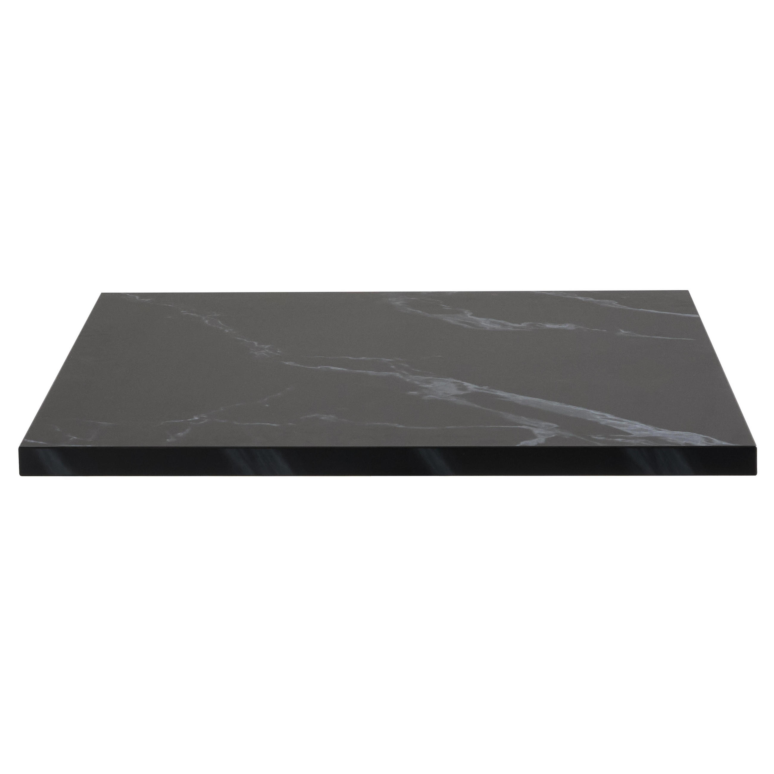 TISCHPLATTE quadratischer 60 cm, Schwarz - Schwarz, Holz/Holzwerkstoff (60/2/60cm) - Oviala