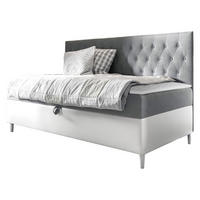 BOXBETT Filip Junior 2 - Weiß/Grau, Holz (100/200cm) - MIRJAN24