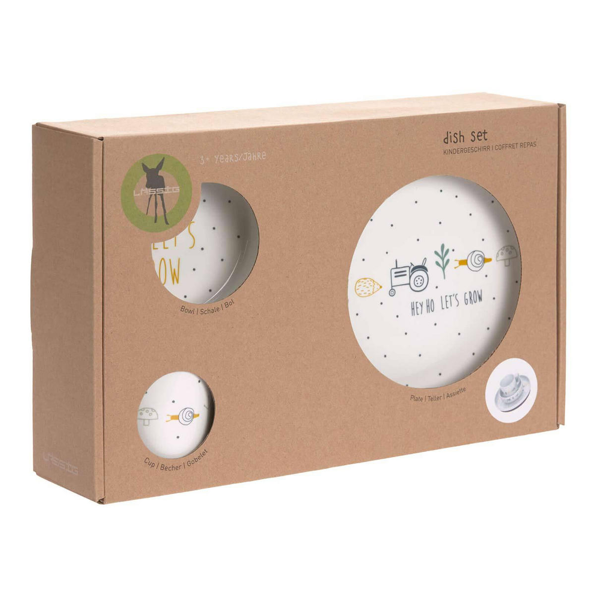 KINDER PORZELLAN-GESCHIRR-SET Garden Explorer Traktor 3er Set - Dunkelblau, Keramik (20.5/7.5/33cm) - Lässig