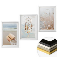 WANDBILDER 3er-Set - 40x60 cm Weißer Rahmen - Friedliche sommerliche Boho-Landschaften - Weiß, Kunststoff (40/60cm) - ArtPrintCave