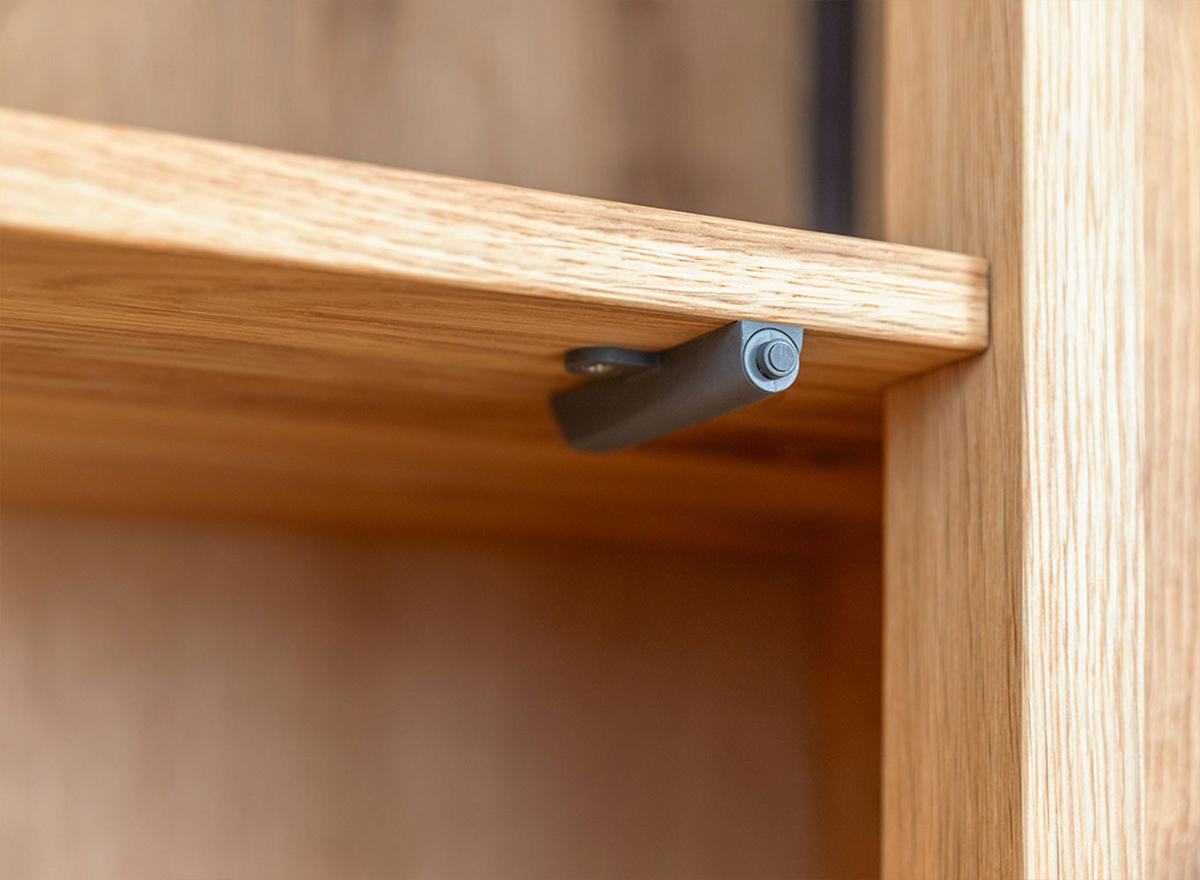 VITRINE Collodi Wildeiche Natur 84,5 / 37 / 205cm - Wildeiche, Holz (84.5/205/37cm) - Feldmann-Wohnen