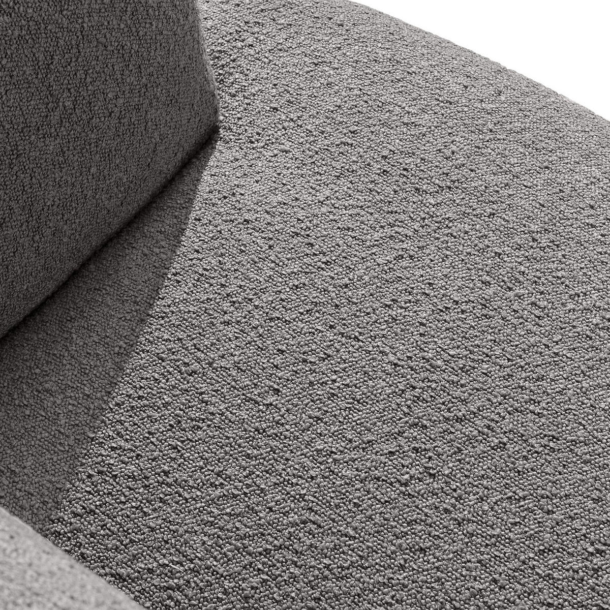 ECKSOFA LINKS VIRA, Grau, Bouclé - Schwarz/Grau, Holz/Holzwerkstoff (300/160cm) - KONSIMO®