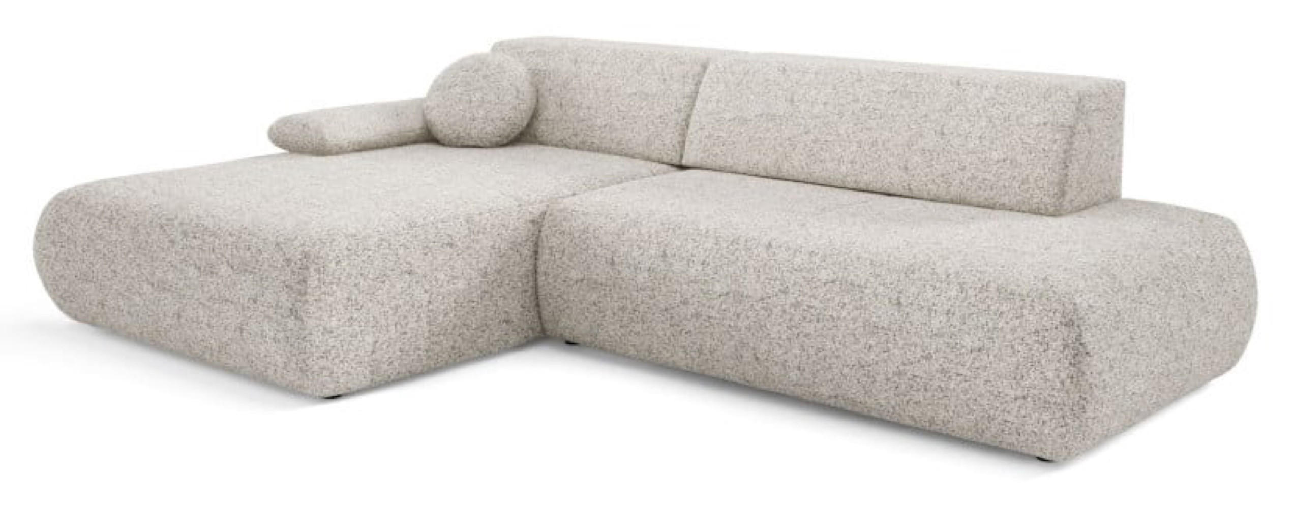 ECKSOFA Beige PENTI Ausziehbar Mit Bettkasten Links - Beige, Textil (286/173.5cm) - Sepro Meble