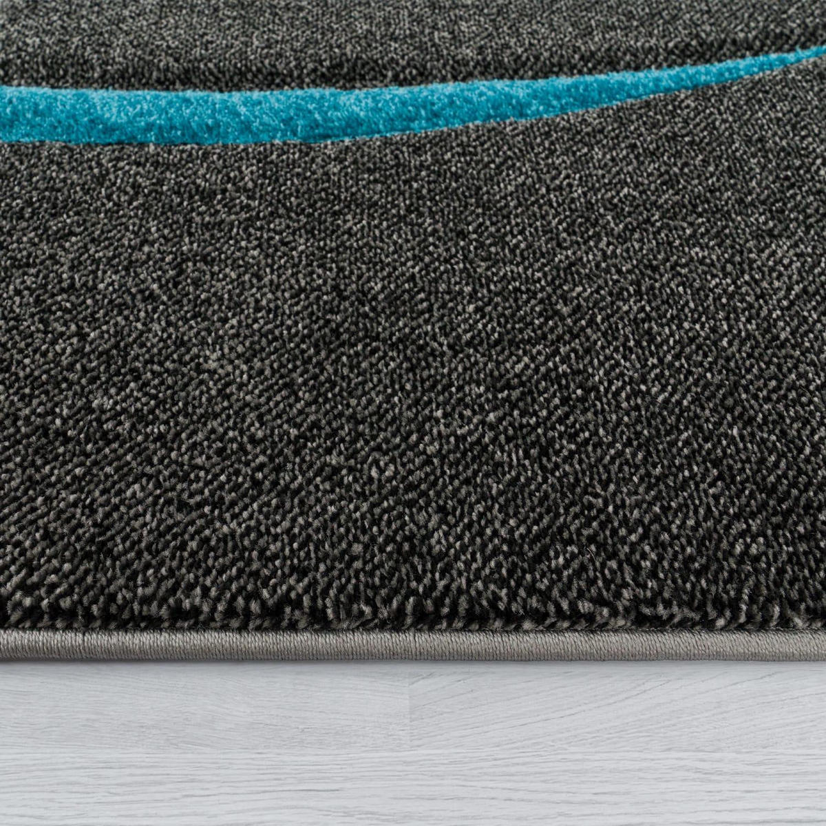 KURZFLOR-TEPPICH DIAMOND 665 TÜRKIS 120X170 - Türkis, Kunststoff (120/170cm) - Paco Home