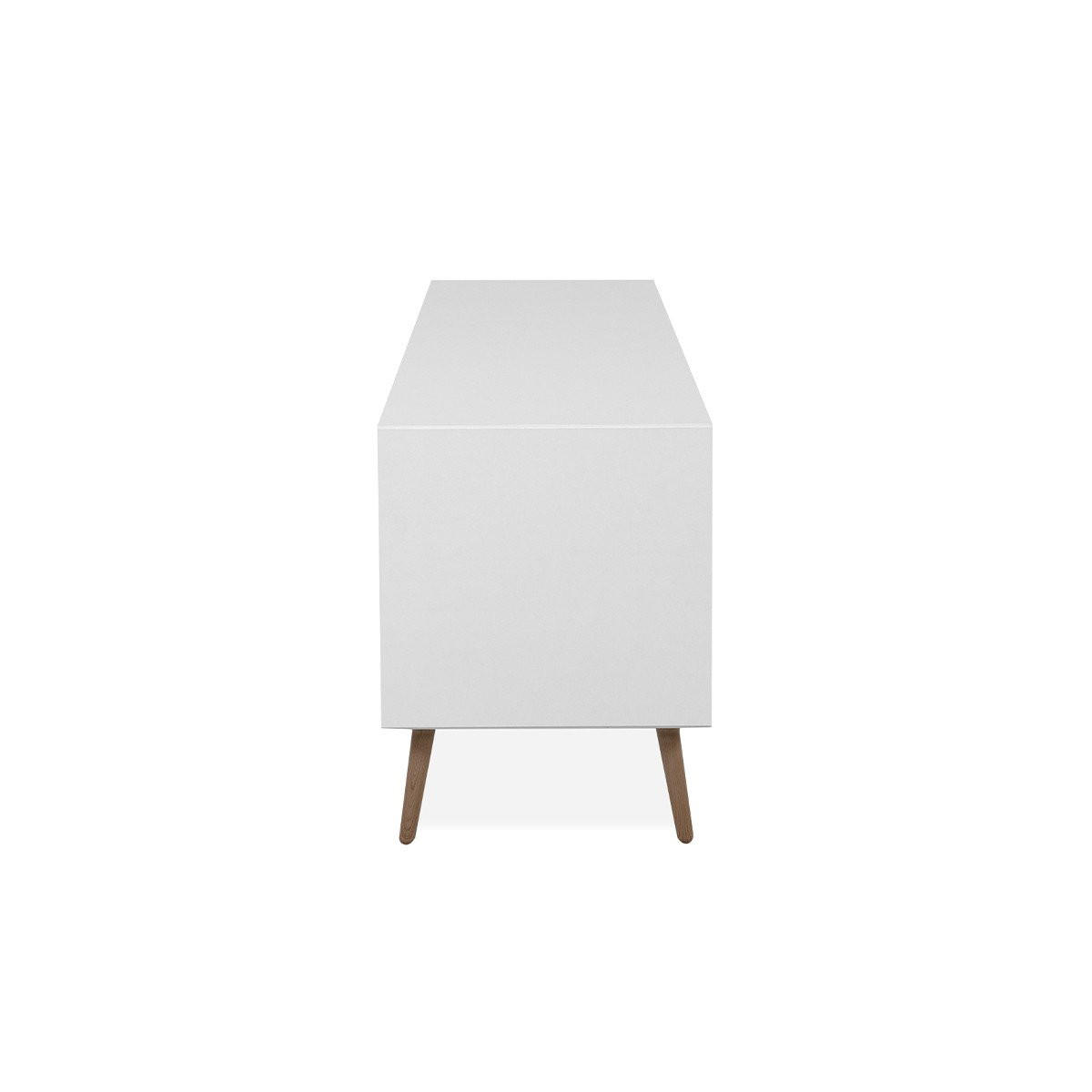 TV-MÖBEL mit 3 Klappen - Arona - 175/38/50 cm - Weiß, Holzwerkstoff (38/50/175cm) - Calicosy
