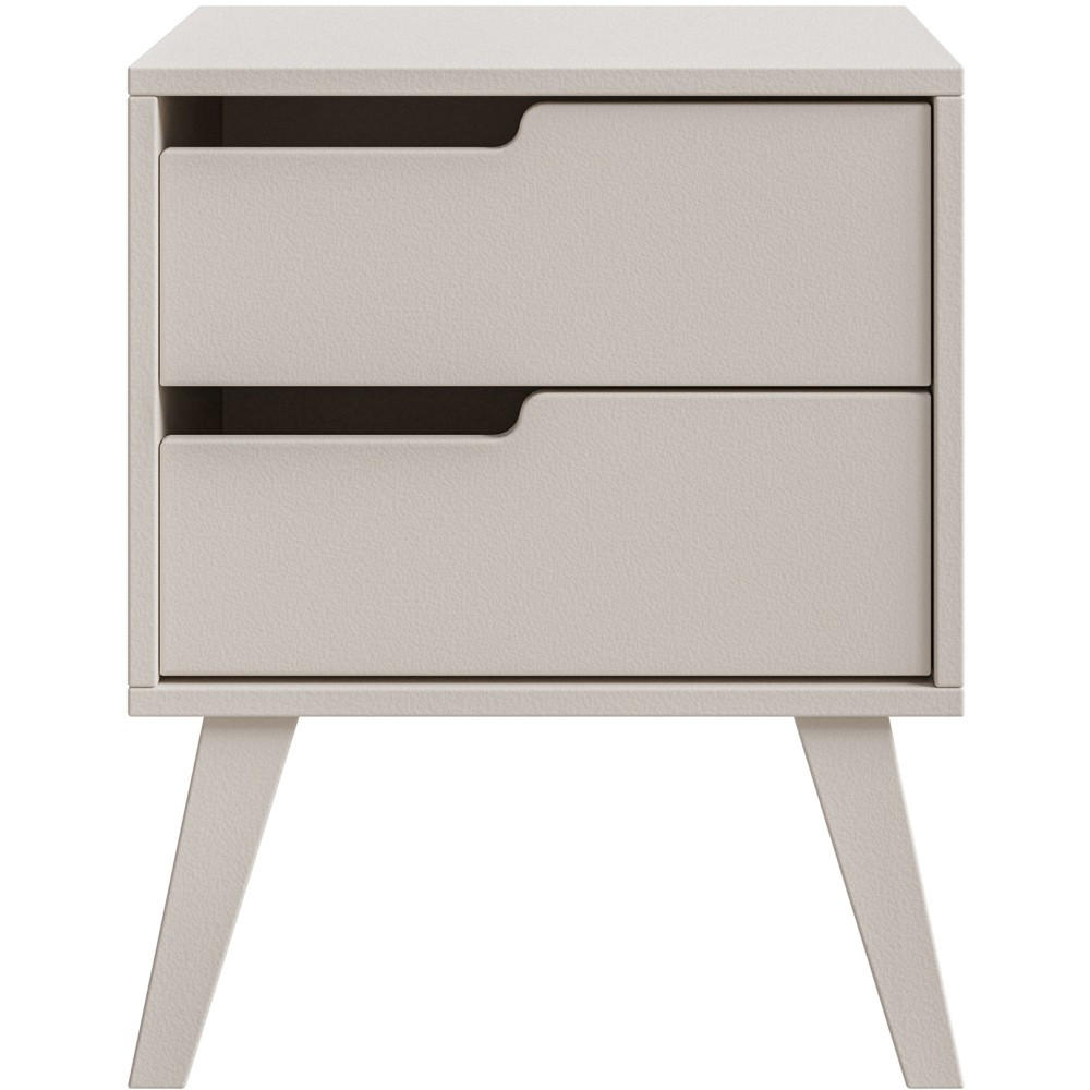 NACHTTISCH Norel mit 2 Schubladen, Links, Kaschmir - Kaschmir, Holz/Holzwerkstoff (45/55/35cm) - Beautysofa