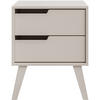 NACHTTISCH Norel mit 2 Schubladen, Links, Kaschmir - Kaschmir, Holz/Holzwerkstoff (45/55/35cm) - Beautysofa