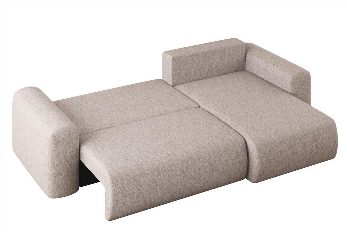 ECKSOFA Flora In Verita - Schwarz, Holzwerkstoff/Textil (272/145cm) - Fun Möbel