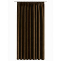 VORHANG Kräuselband Samt 140/145 cm braun - Braun, Textil (140/145cm) - TiborTex