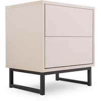 NACHTTISCH Giana mit 2 Schubladen, 43 cm, Beige Sand - Sandfarben/Beige, Holzwerkstoff (43/48.5/34cm) - Beautysofa