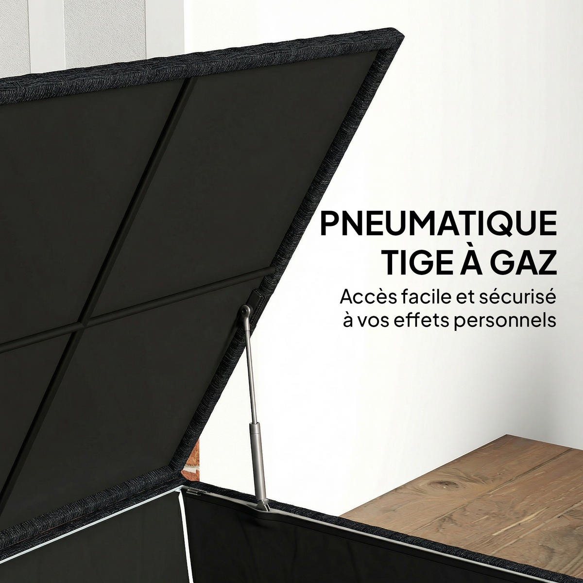 KISSENBOX DE-13703 253 Liter wasserdicht mit Reißverschlussfutter Schwarz - Schwarz, Metall (72/70/72cm) - ComfortXL