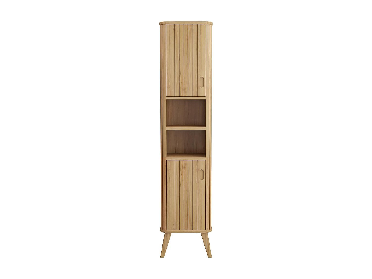 BADSCHRANK - 40 cm x 35 cm - holz - naturfarben hell Wamena - Naturfarben, Holz (40/180/35cm) - Vente-Unique