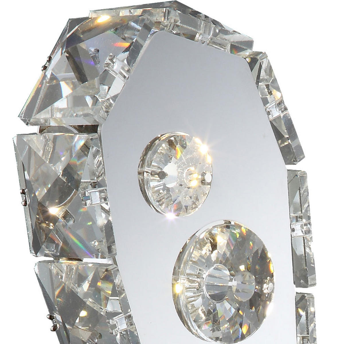 LED WANDLEUCHTE NUBE Silber Kristalloptik - Silberfarben, Metall (27/29/7cm) - Globo Lighting