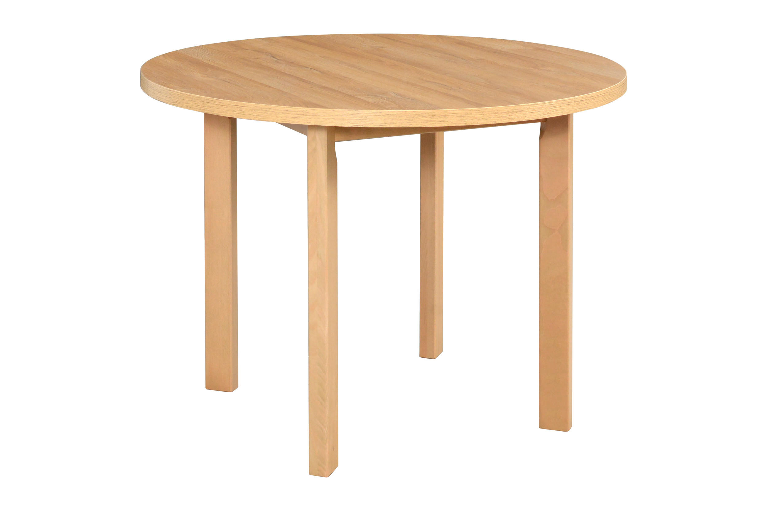 ESSTISCH Poli 2, 100 cm, grandson - Birkefarben, Holz (100/100/76cm) - Leaf Design