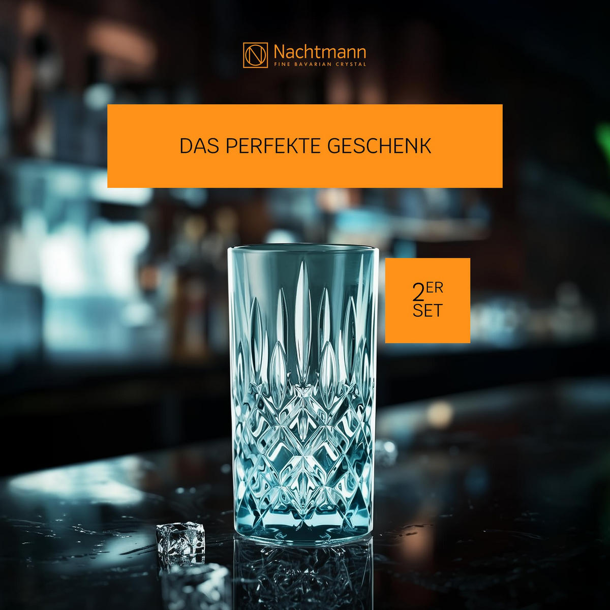 LONGDRINKGLÄSER Noblesse Colors Aqua 395 ml 2er Set - Blau, Glas (0.395L) - Nachtmann