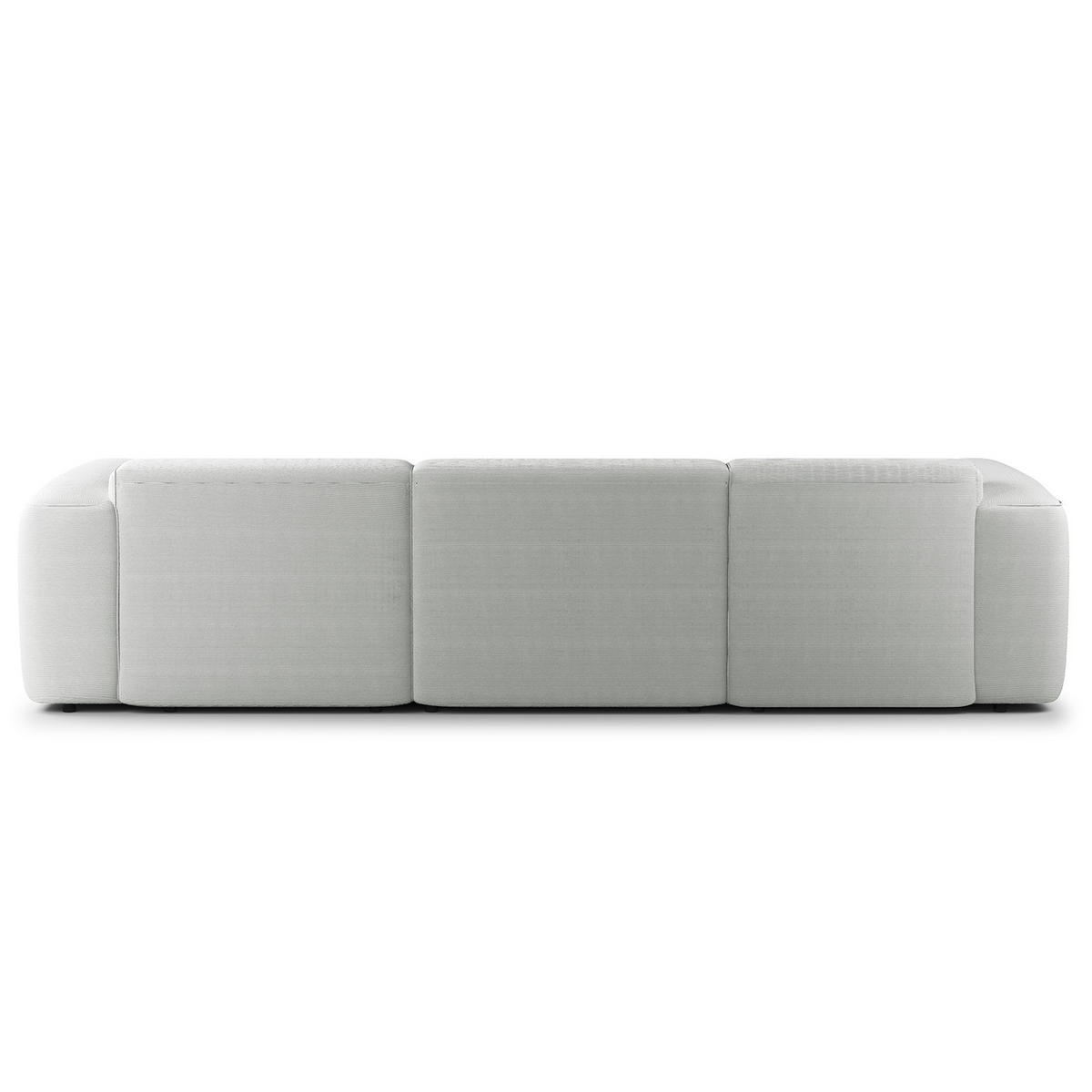3-SITZER ECKSOFA mit Longchair - Schwarz/Grau, Kunststoff/Textil (284/173cm) - home24