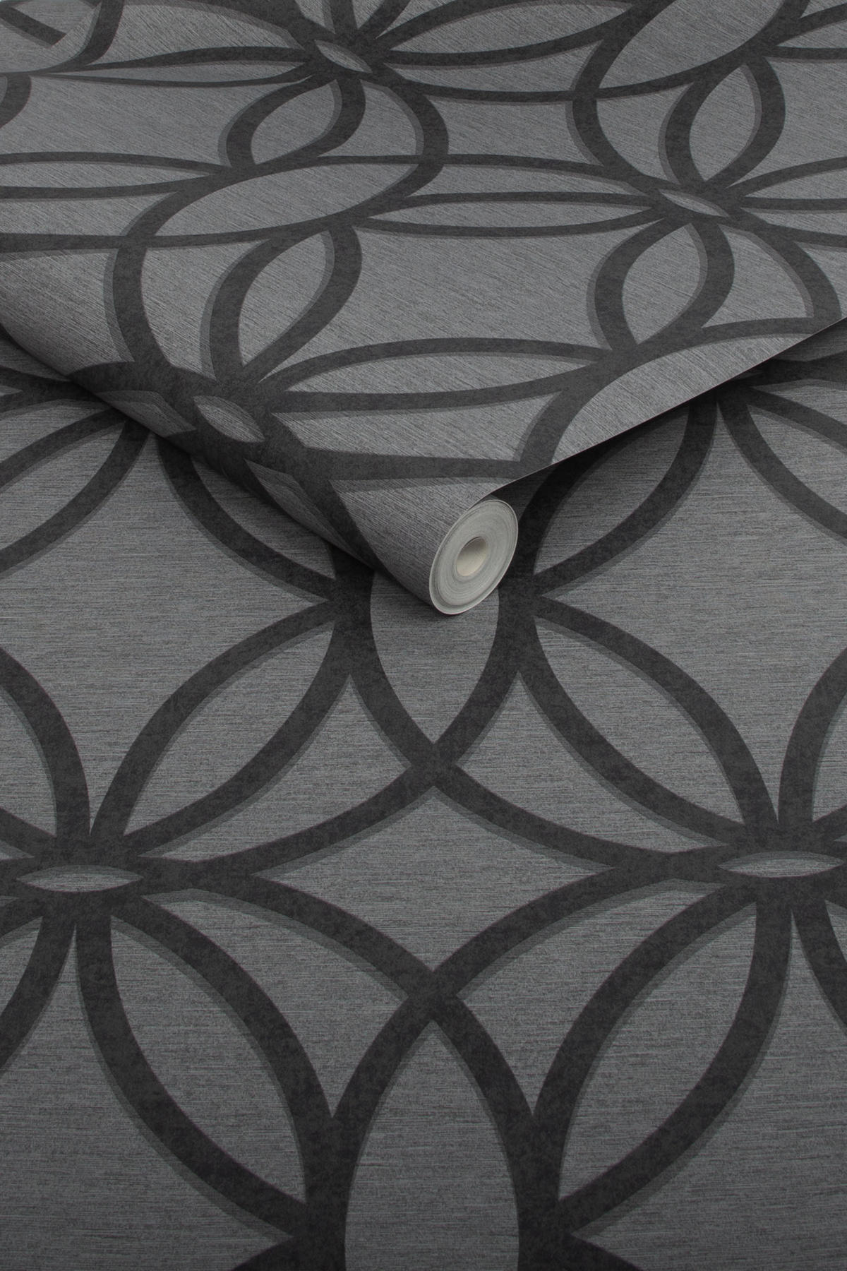 VLIESTAPETE Geometrisch Ornament Schwarz - Grau, Papier/Kunststoff (52/1000cm) - next