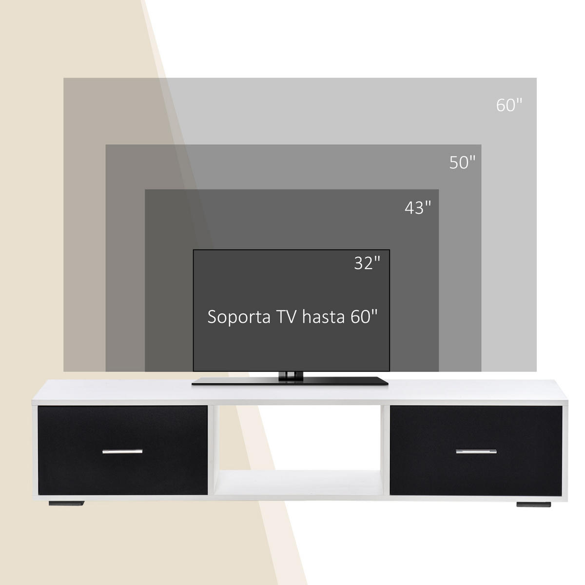 TV-MÖBEL Multicolor 1 Stück - Multicolor, Holzwerkstoff (140/32/30cm) - GiPP