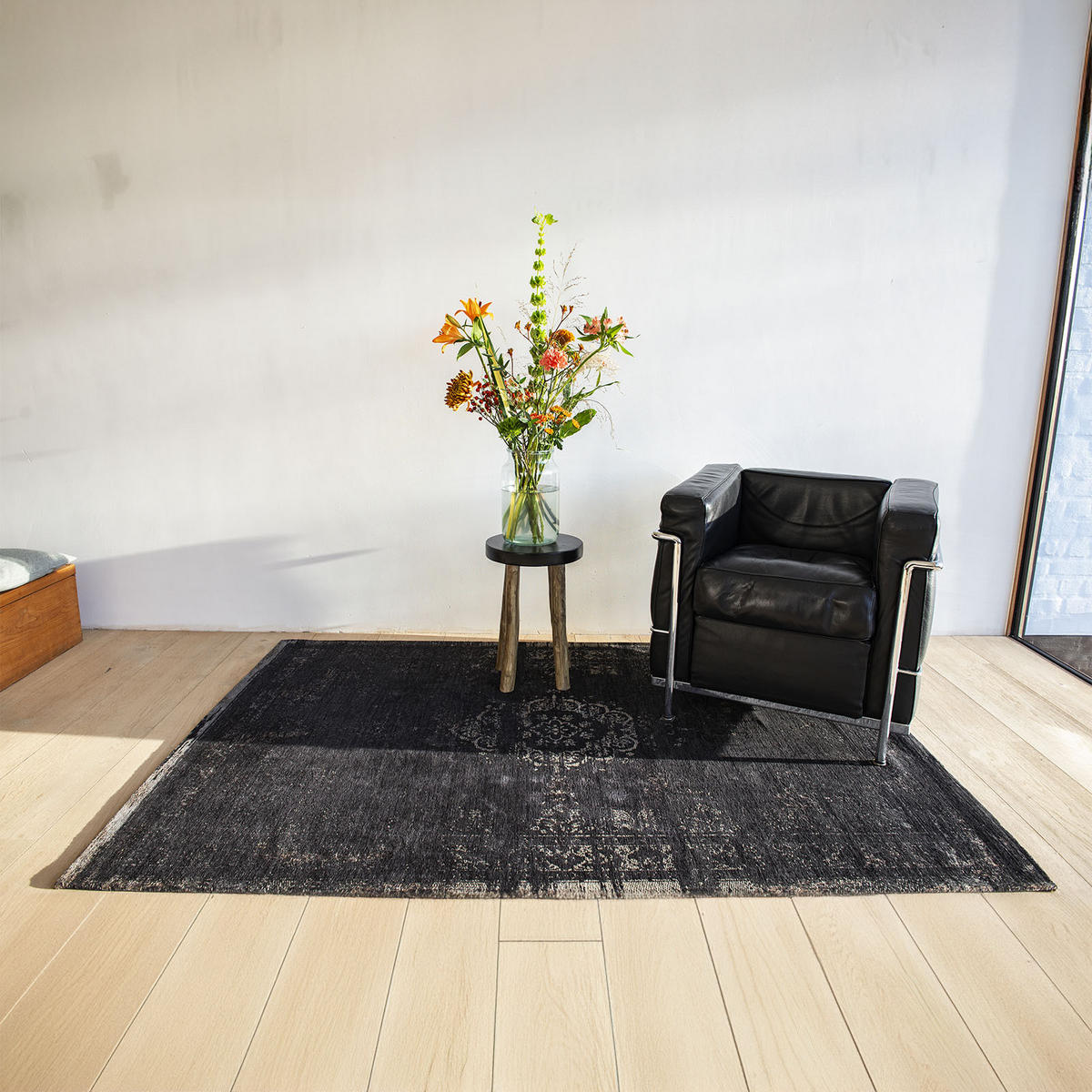 TEPPICH Flachgewebe BLACK STONE Schwarz 240 x 340 cm - Schwarz, Textil (240/340cm) - Novatrend