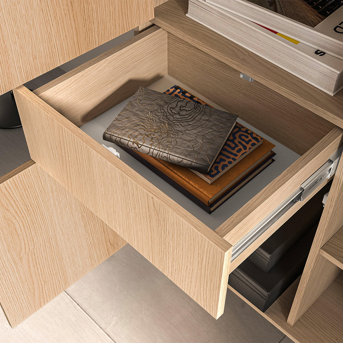 VITRINE Paige Holz und Schwarz - Braun, Holzwerkstoff (92/150/40cm) - Petits-meubles